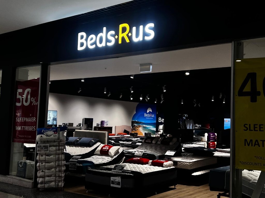 Beds R Us — Retail Branding — photo 5: Illuminated Shopfront, Wall Graphics, Window Decals, Large Format Print