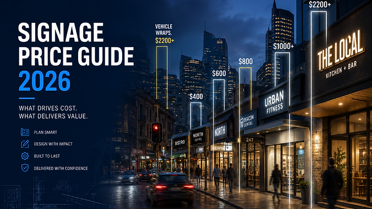 Signvox Signage Price Guide 2026 — what drives cost and what delivers value