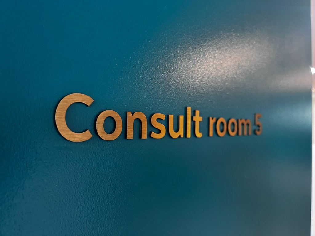 Shire Skin Cancer Doctors — photo 6: Halo-Illuminated 3D Logo, Brushed Bronze Lettering, Consult Room Wayfinding, Wall Signage