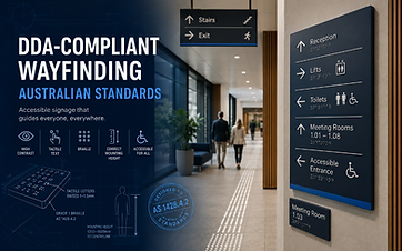 DDA-compliant braille and tactile wayfinding signage in Australia by Signvox