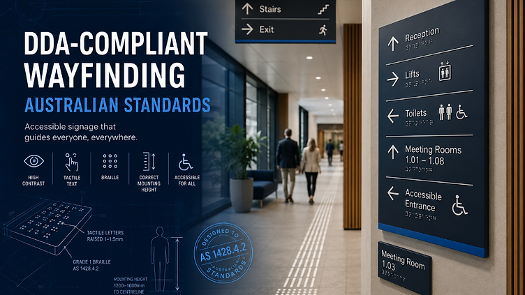 DDA-compliant braille and tactile wayfinding signage in Australia by Signvox