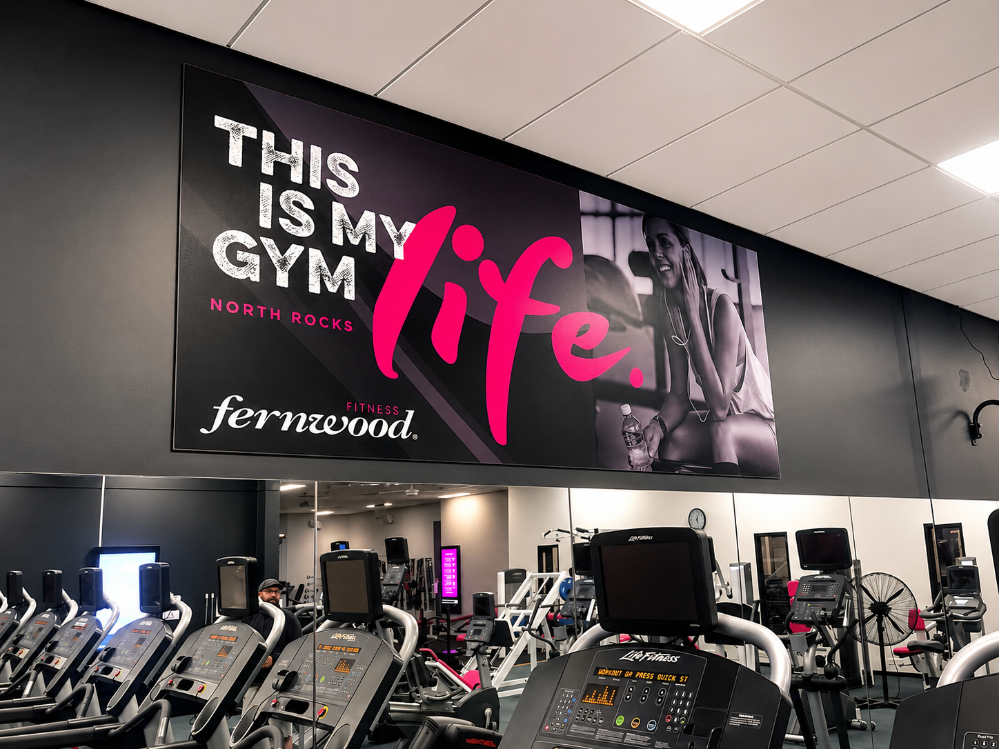 Fernwood Fitness large format wall graphics — Signvox
