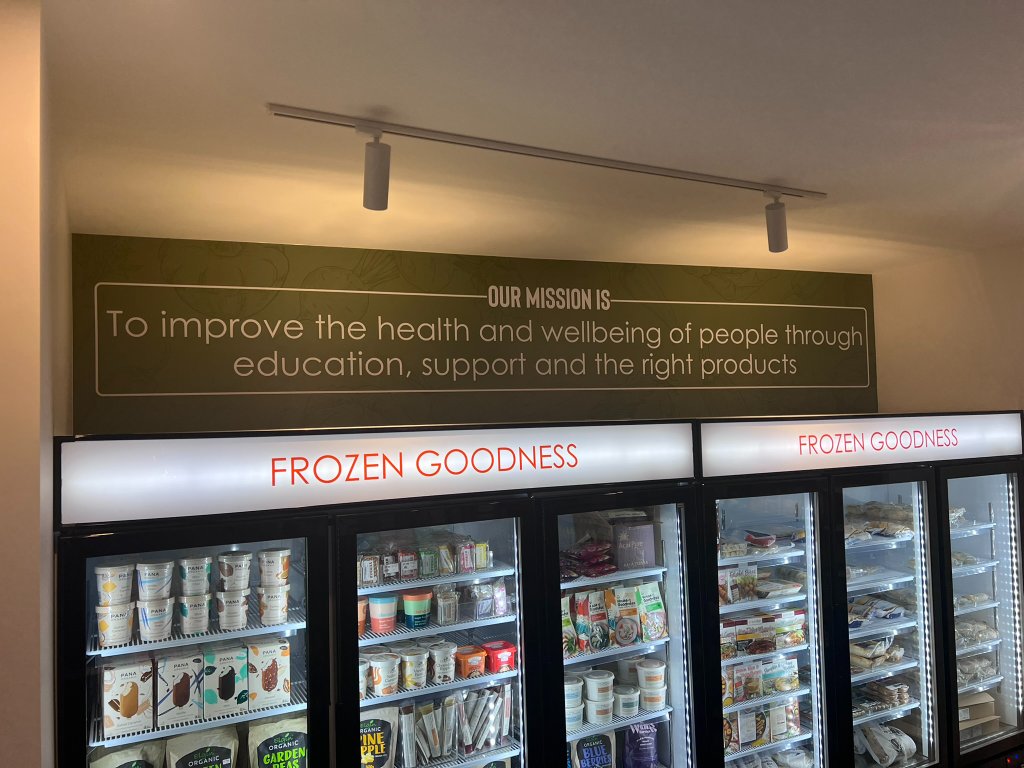 Nourish Organic Marketplace — photo 8: 3D Wall Signage, Illuminated Lightboxes, Window Graphics, Vinyl Decals, Fitout Signage