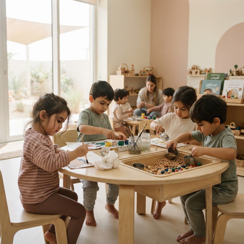 Close-up of children at HEI Schools
