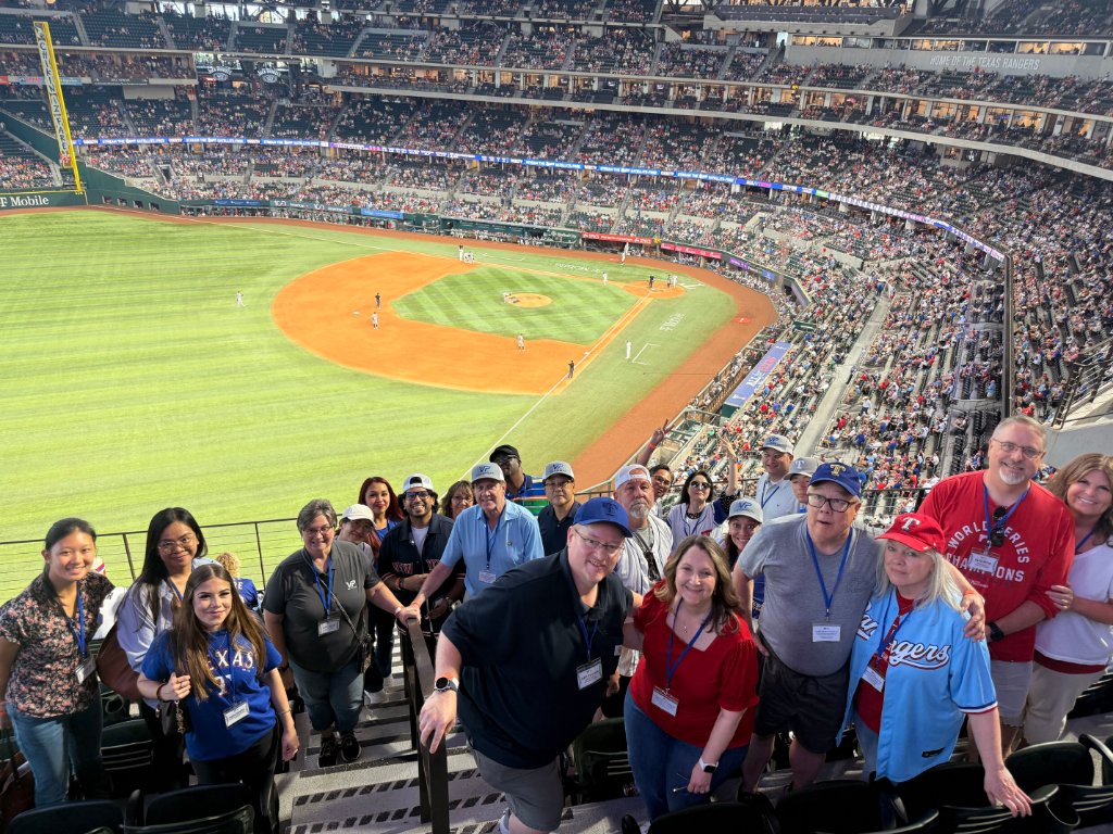 Client appreciation event at a Texas Rangers game