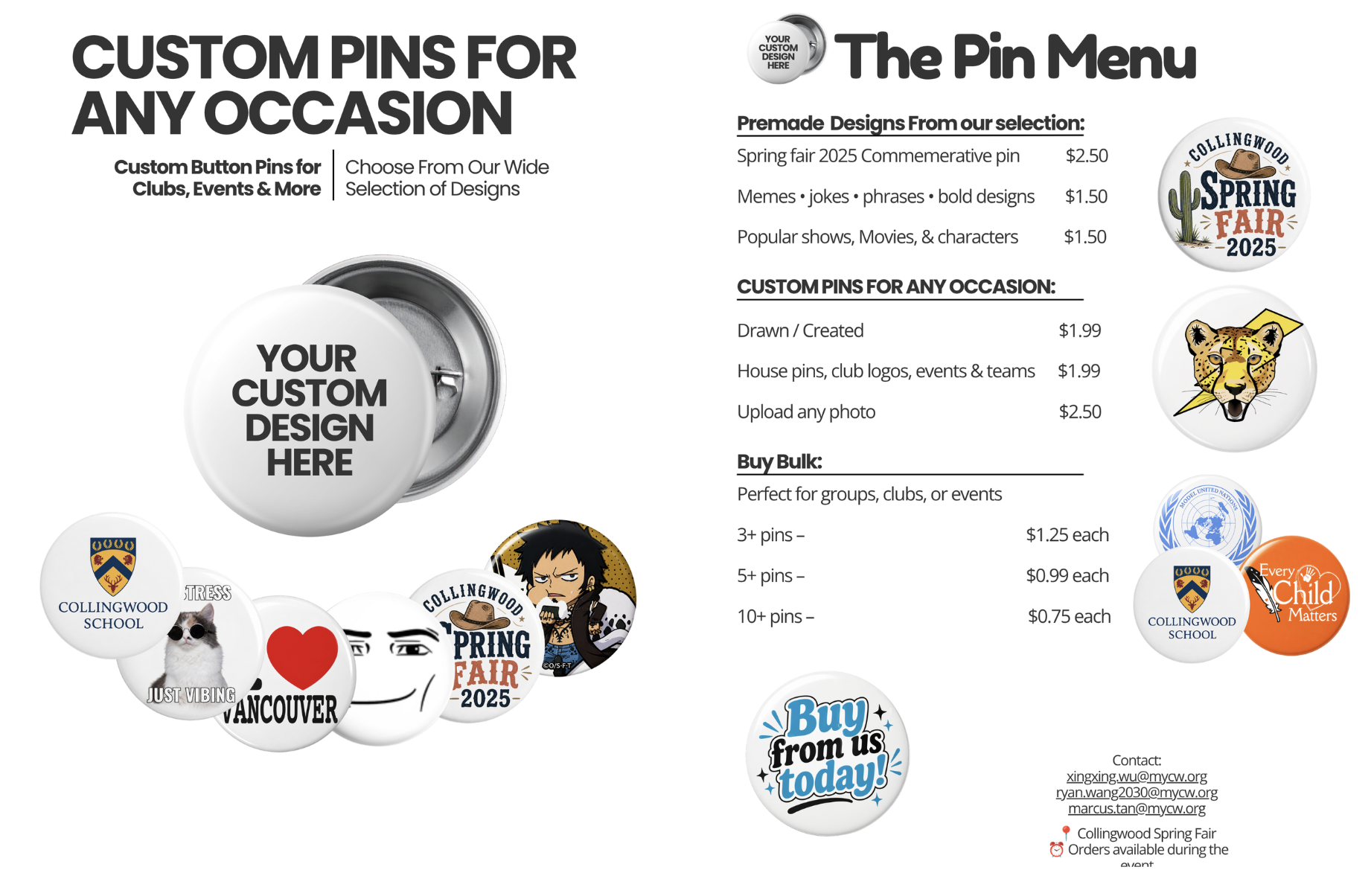 Button Buisness Pin Poster