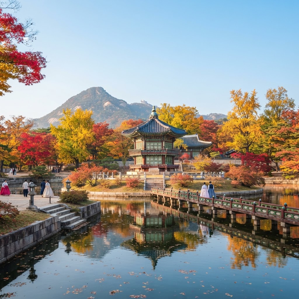 Gyeongbokgung Palace in autumn splendour