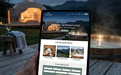 Example holiday cottage website design — Glamping with a hot tub · Eryri