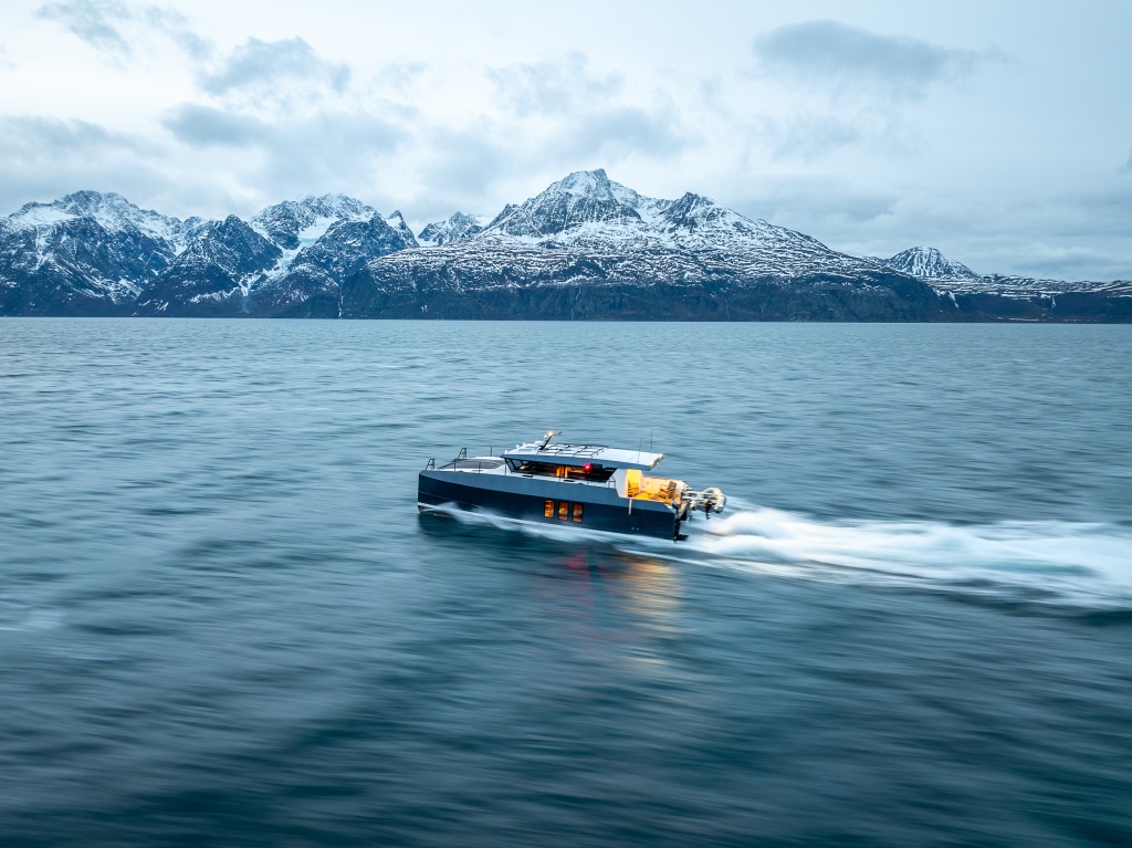 Archipelago private expedition vessel in the Arctic fjords