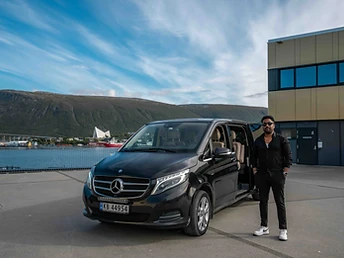 Private transfers and tailored transportation with Mercedes-Benz V-Class in Tromsø and Northern Norway.