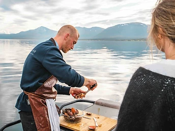 A private journey combining fjord cruising with Arctic cuisine prepared on board by our team.
