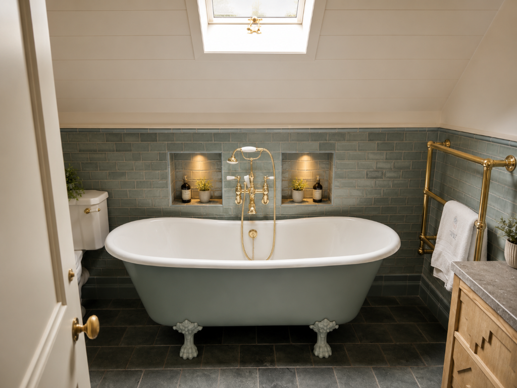 Luxury dark bathroom renovation