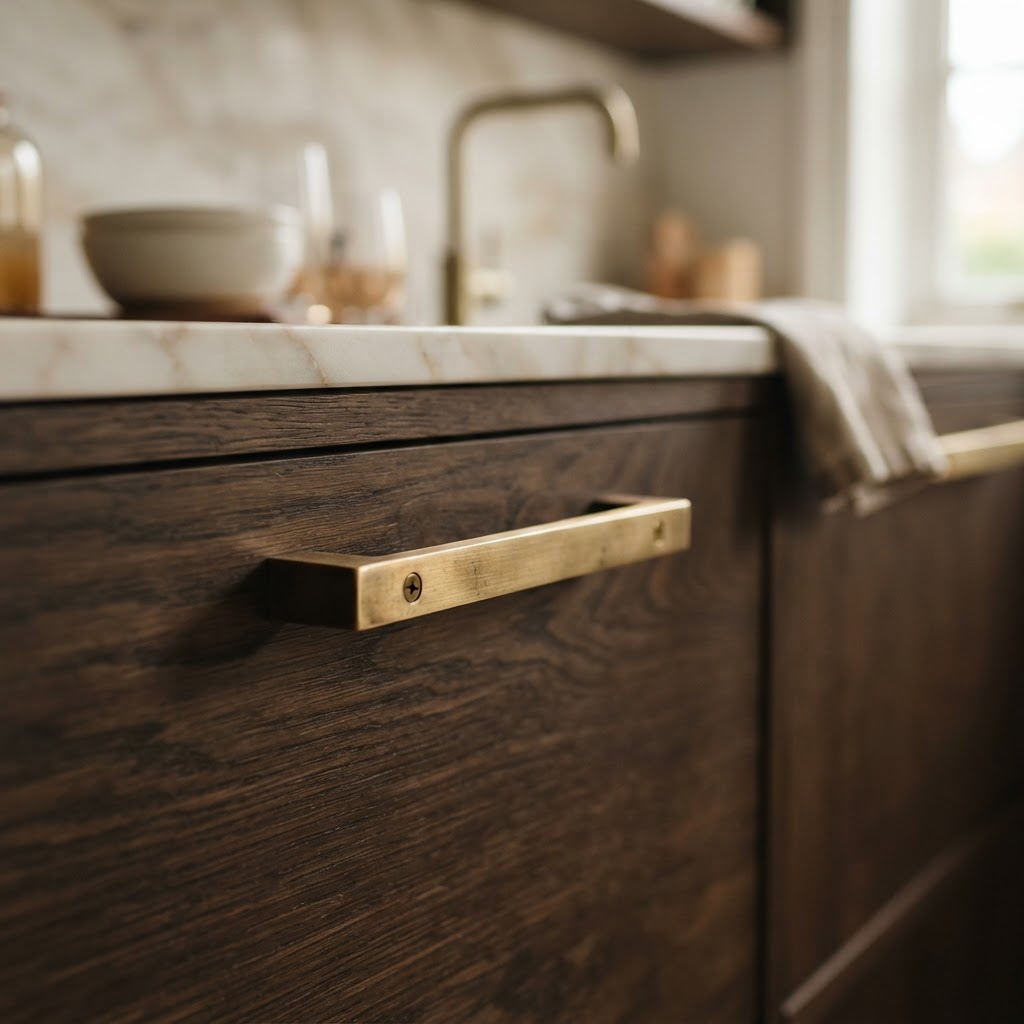Brass hardware details