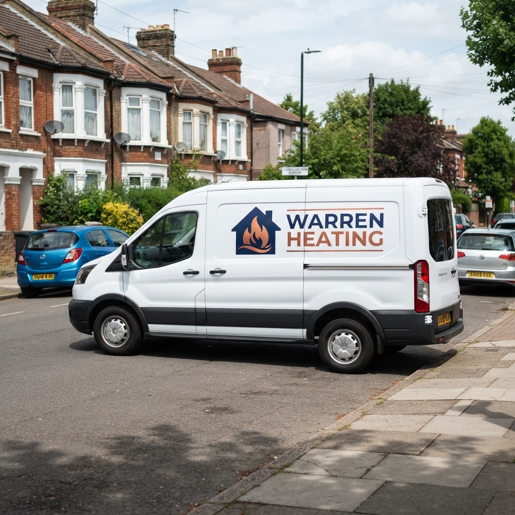 Warren Plumbing & Heating branded van