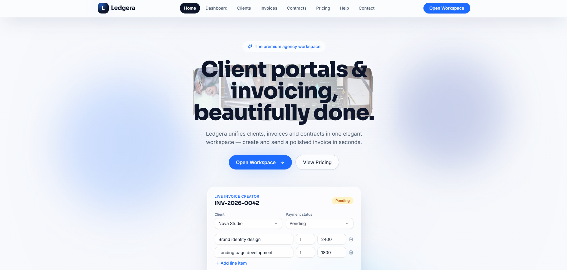 Ledgera template preview