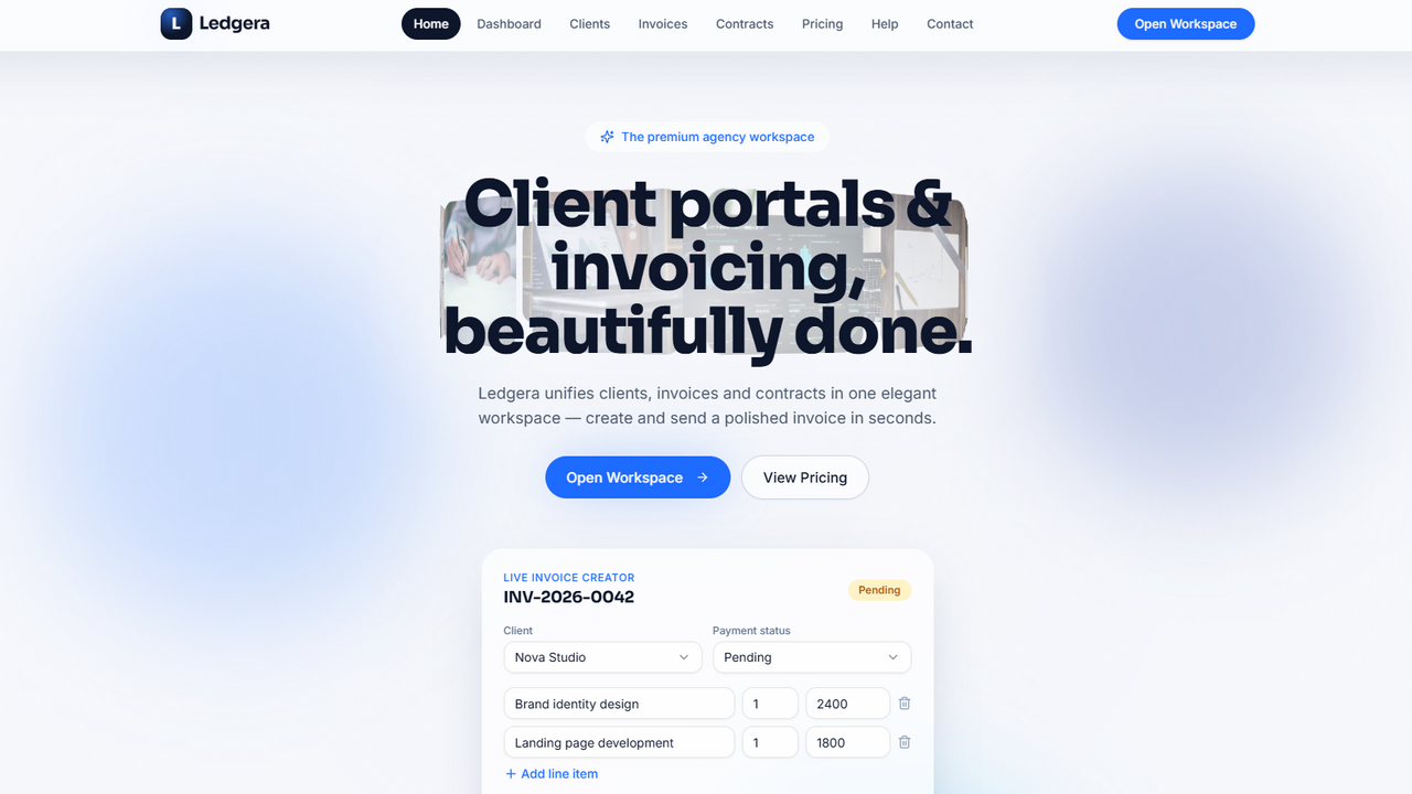 Ledgera template preview