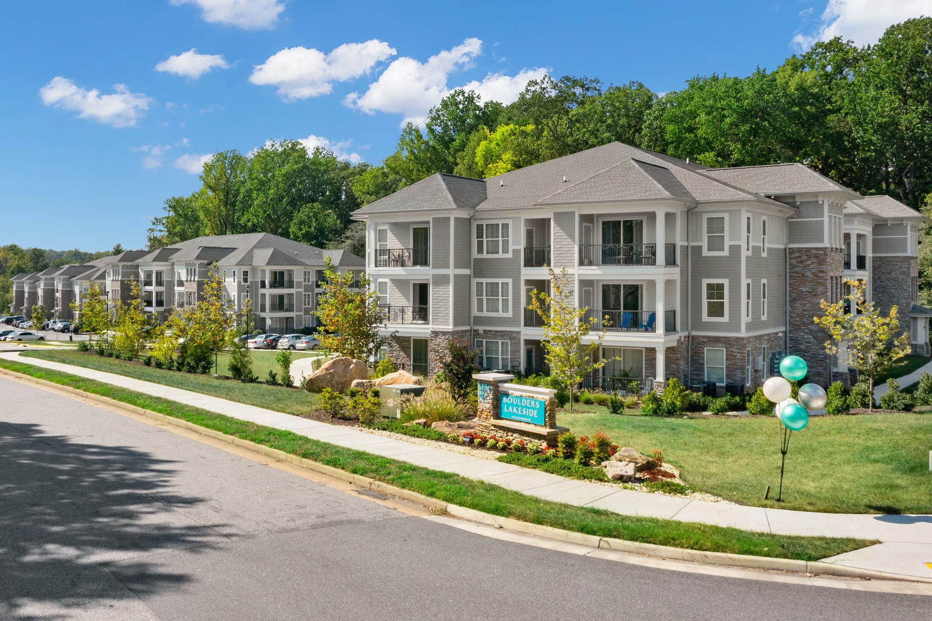 Apartment community exterior