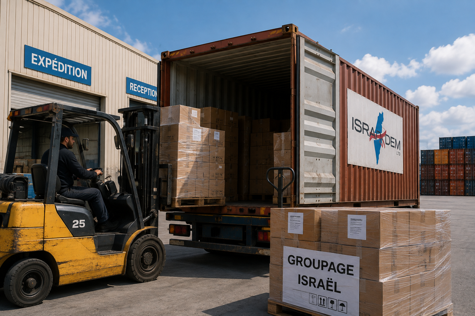 Expédition de votre groupage pour Israël