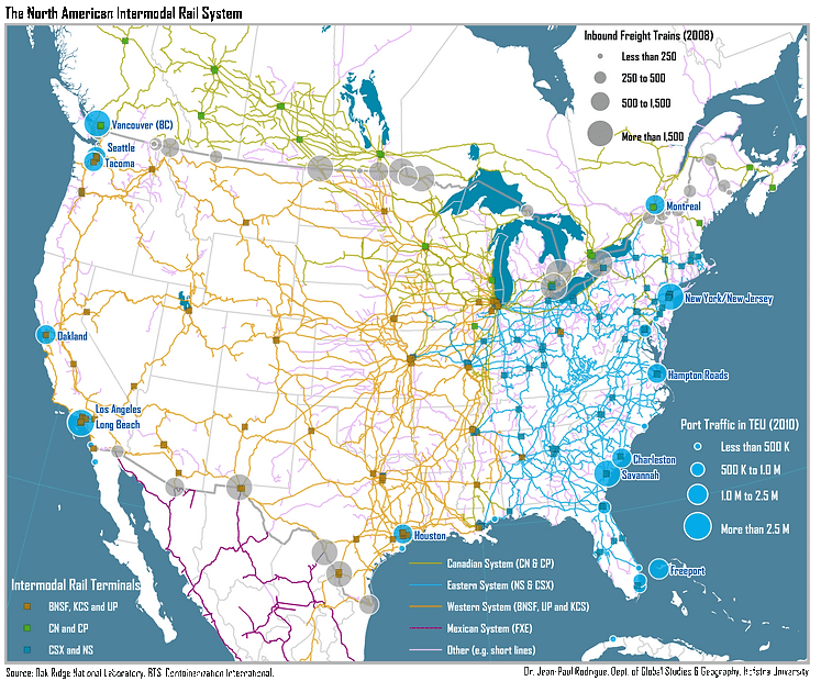 The North American Intermodal Rail System