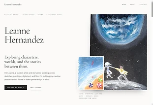 Leanne Hernandez portfolio homepage
