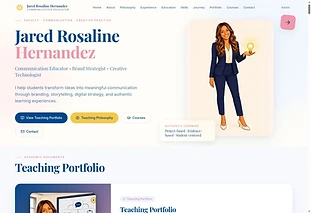 Jared Rosaline portfolio homepage