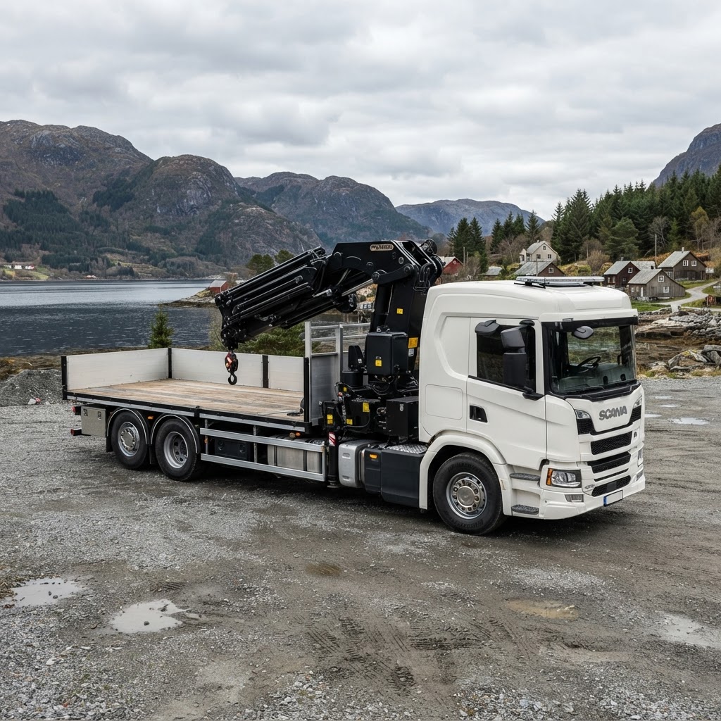 Maskinflytting – kranbil fra Pedersen Kran og Transport AS