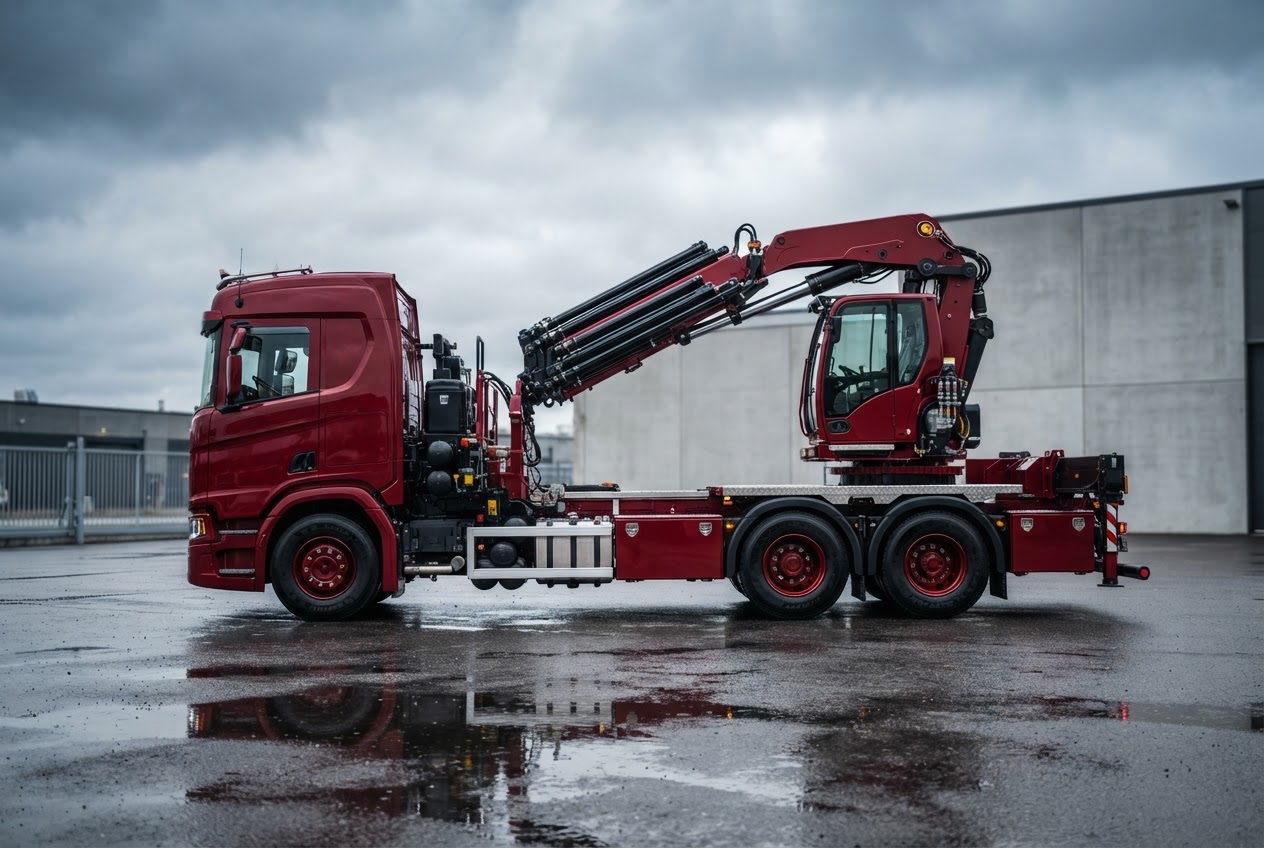 Montering – kranbil fra Pedersen Kran og Transport AS