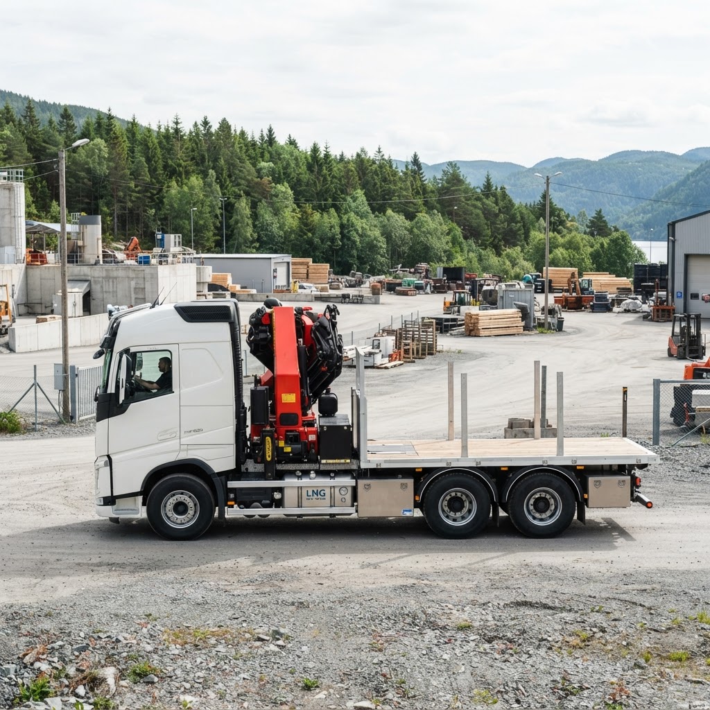 Expresslevering – kranbil fra Pedersen Kran og Transport AS