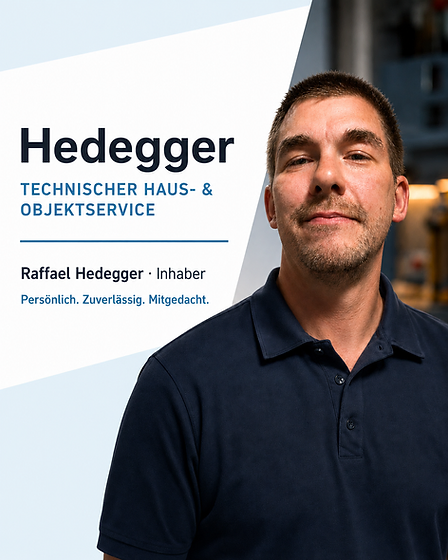 Raffael Hedegger, Inhaber von Hedegger Technischer Haus- und Objektservice
