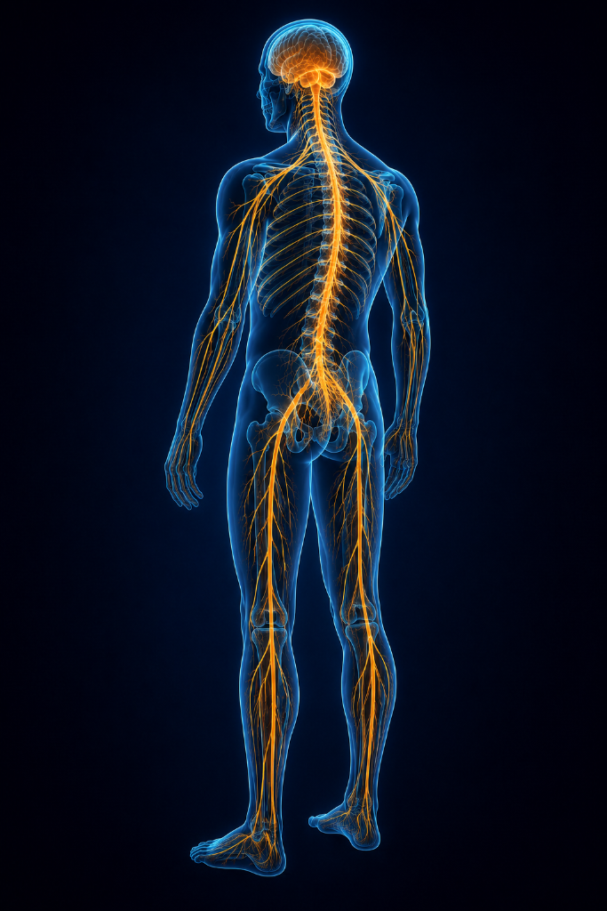 Human nervous system illustration