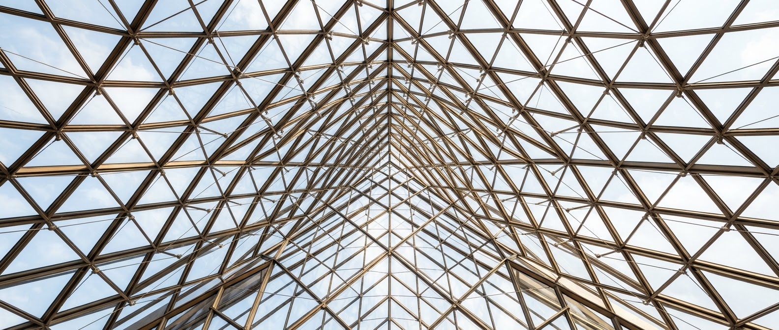 Modern architectural glass roof structure representing structured compliance framework