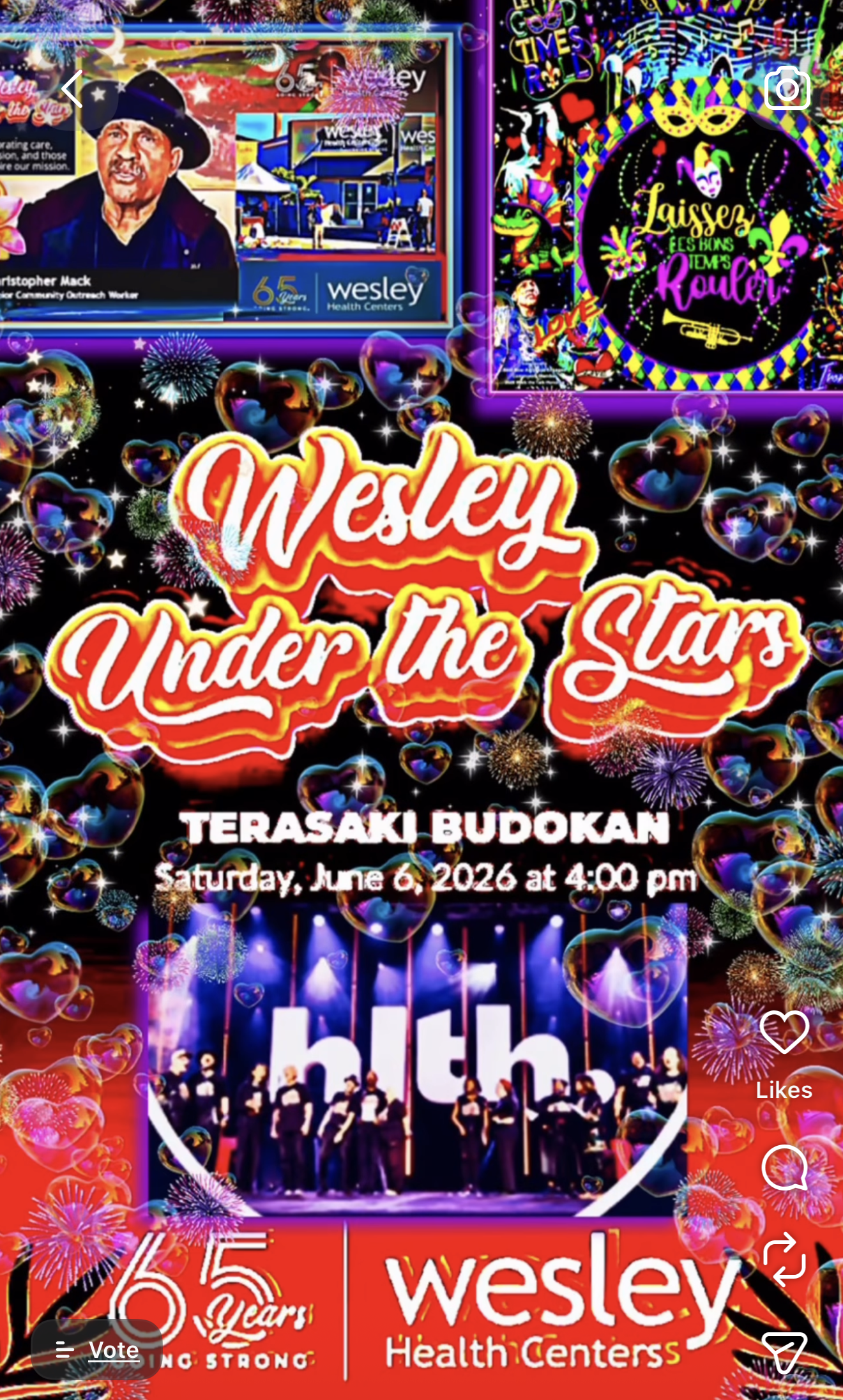 Wesley Under the Stars — Terasaki Budokan, Saturday June 6, 2026 at 4:00 pm