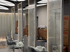 Lighting installation in progress