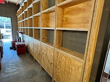 Custom built-in shelving