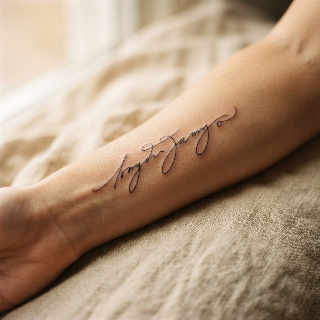 Minimalist arm tattoo