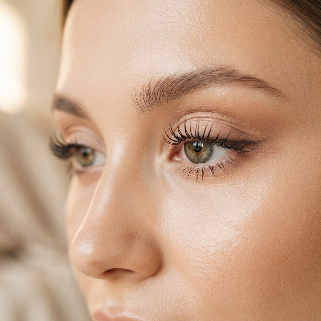 Natural lash lift result