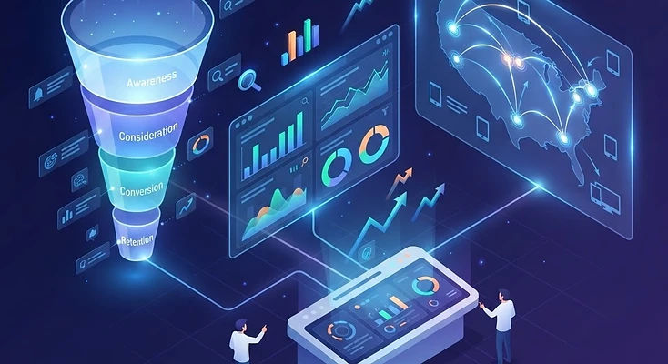 Full-Funnel Digital Advertising Strategies for US Growth in 2026