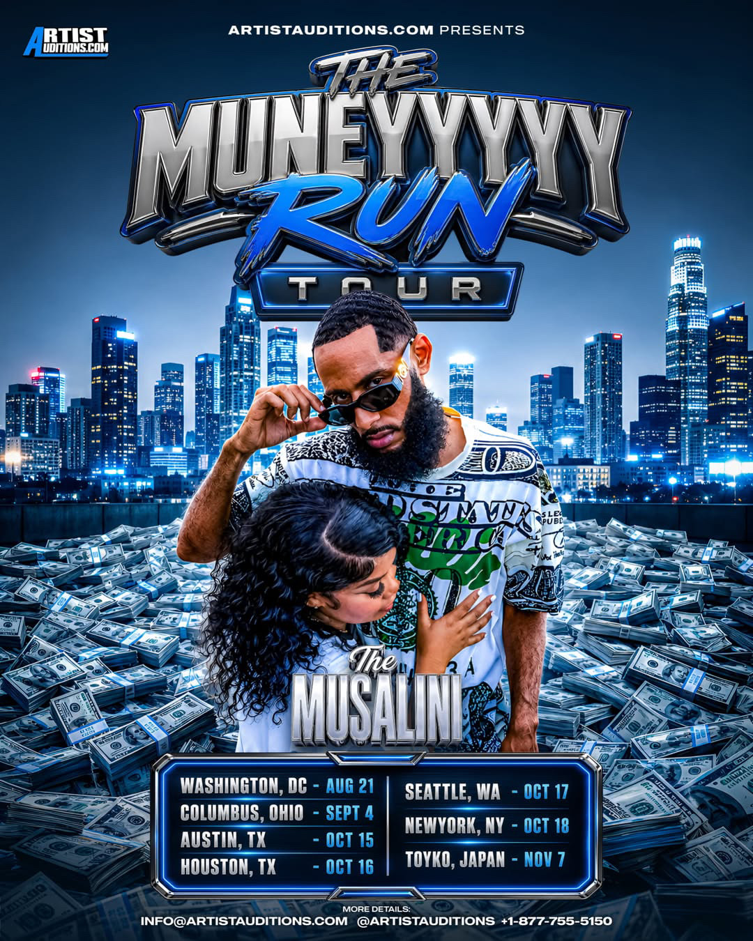 The Muneeyyyy Run Tour Flyer
