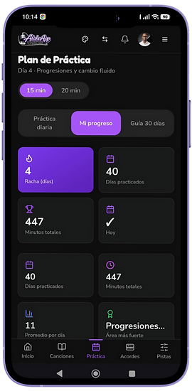 Mi progreso en AlabaApp