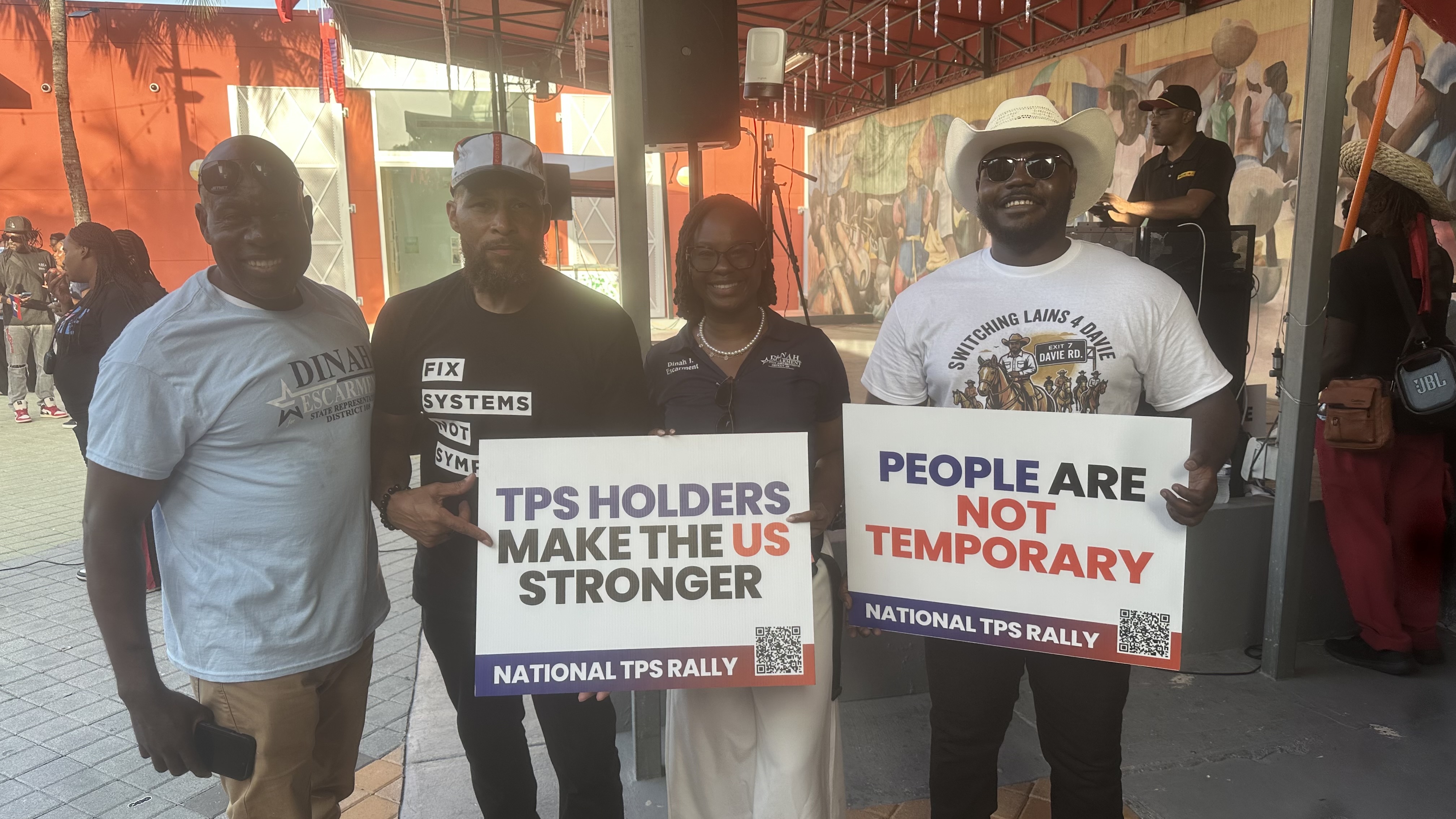 Switching Lains 4 Davie at the rally with community leaders