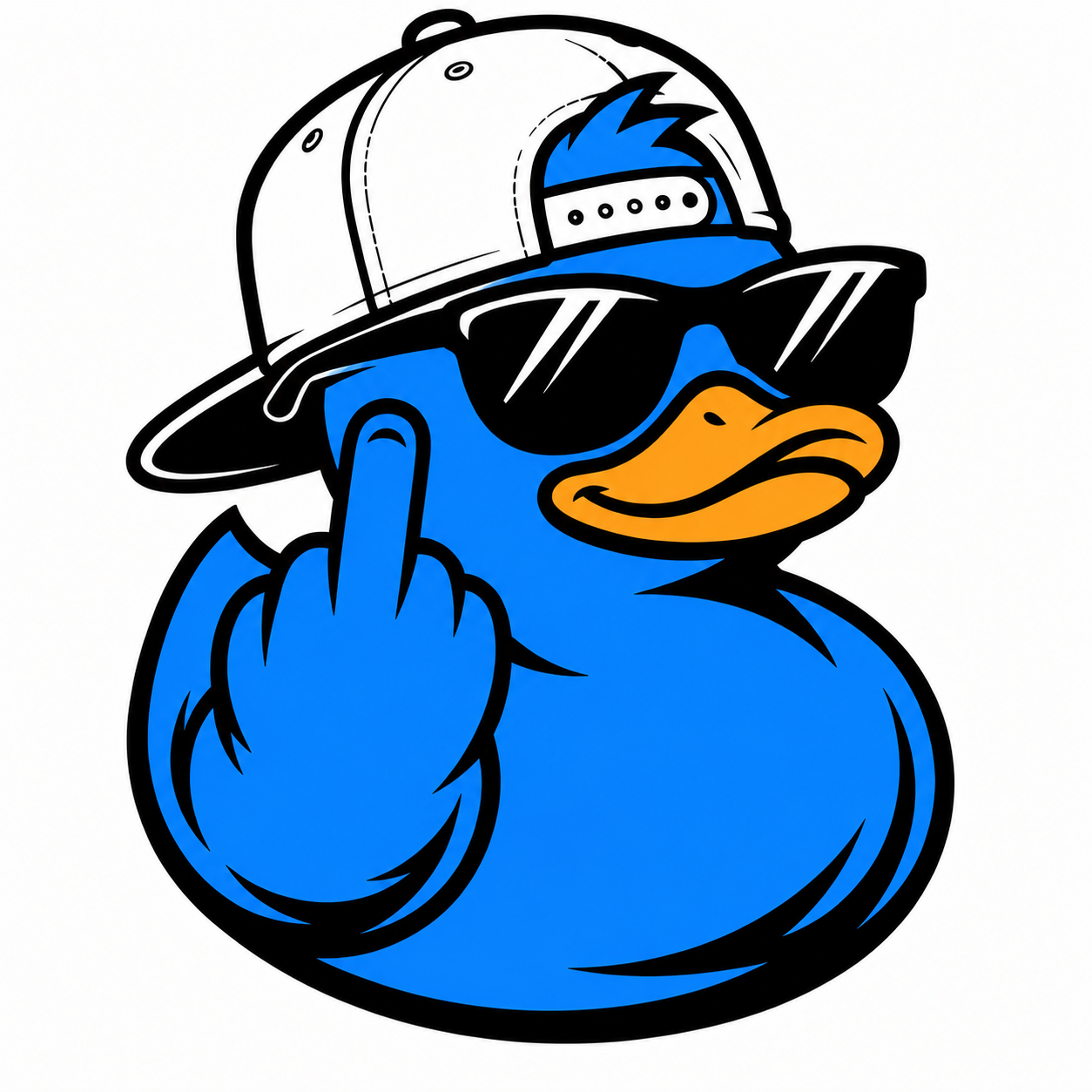 Middle Finger Duck Sticker