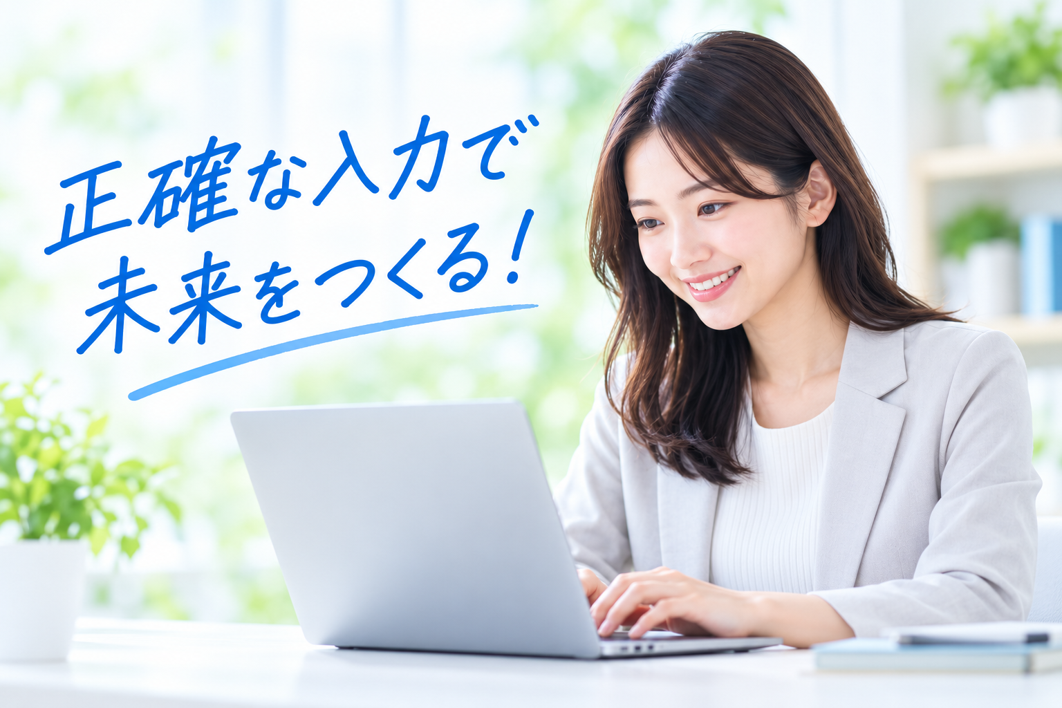 日本語入力技能認定試験に取り組む学生イメージ