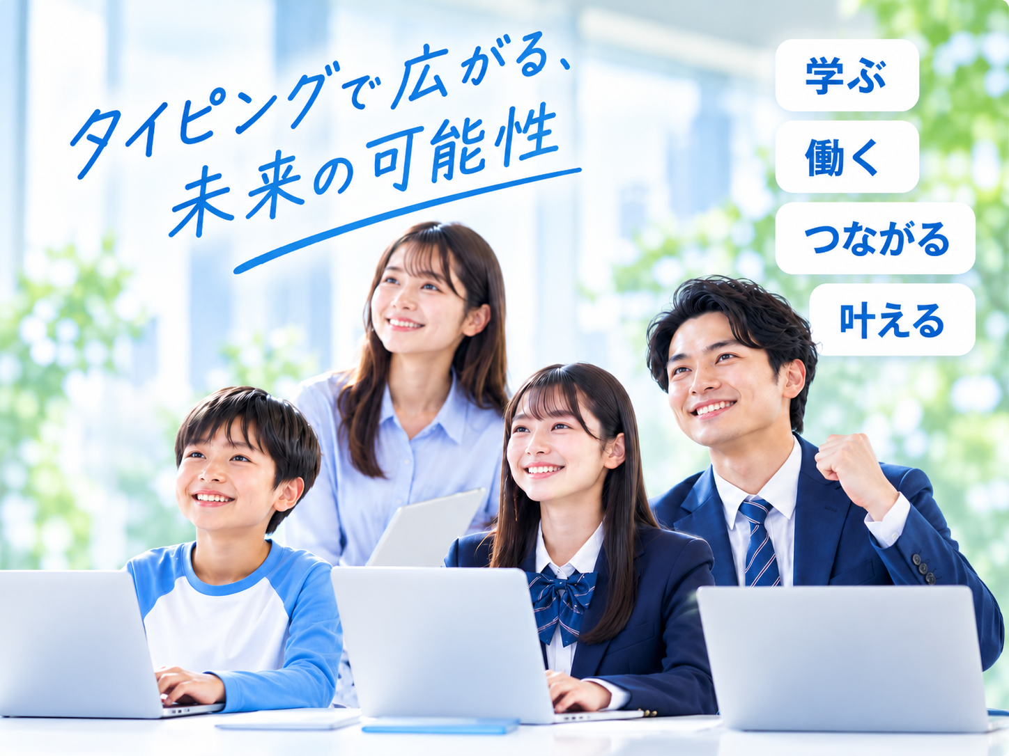タイピングで学び・仕事・未来を広げる人たち