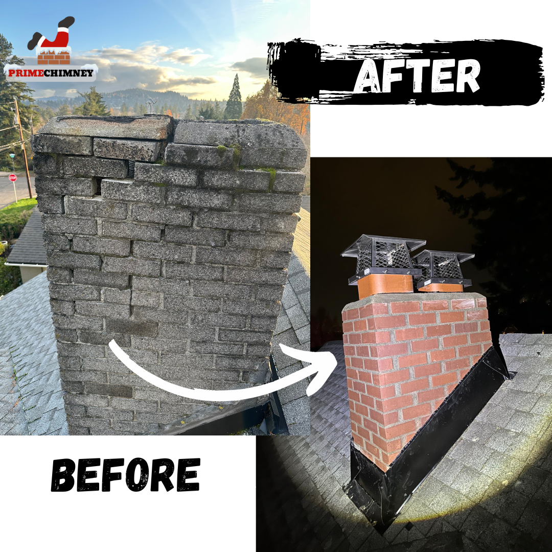 Chimney Rebuild — Before & After