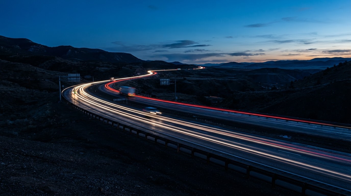 Autostrada all'alba