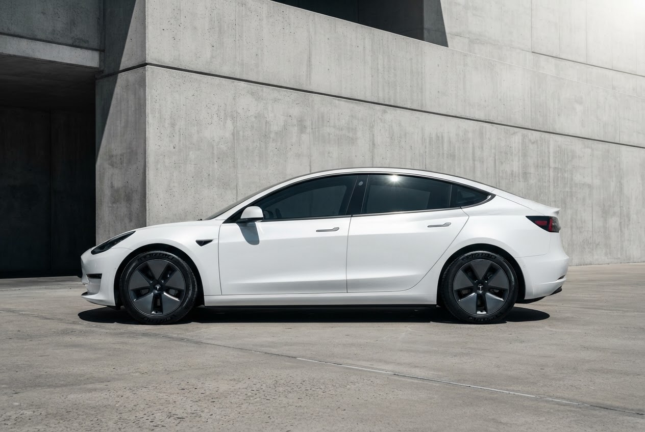 Tesla Model 3 · Peugeot e-208