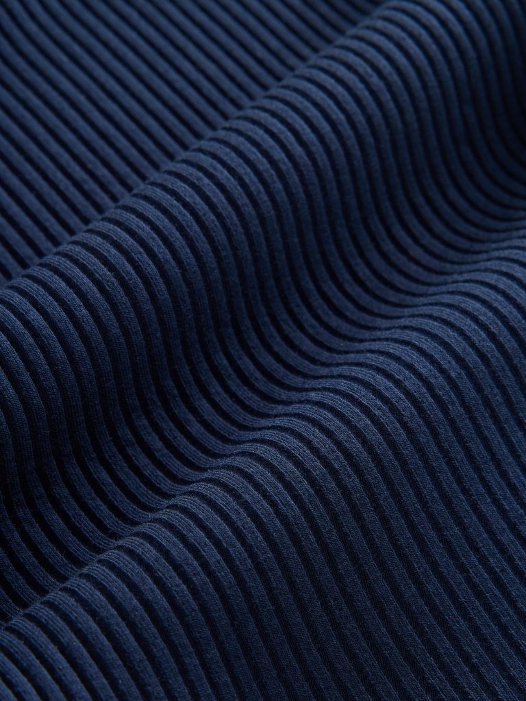Navy Ribbed Knit
