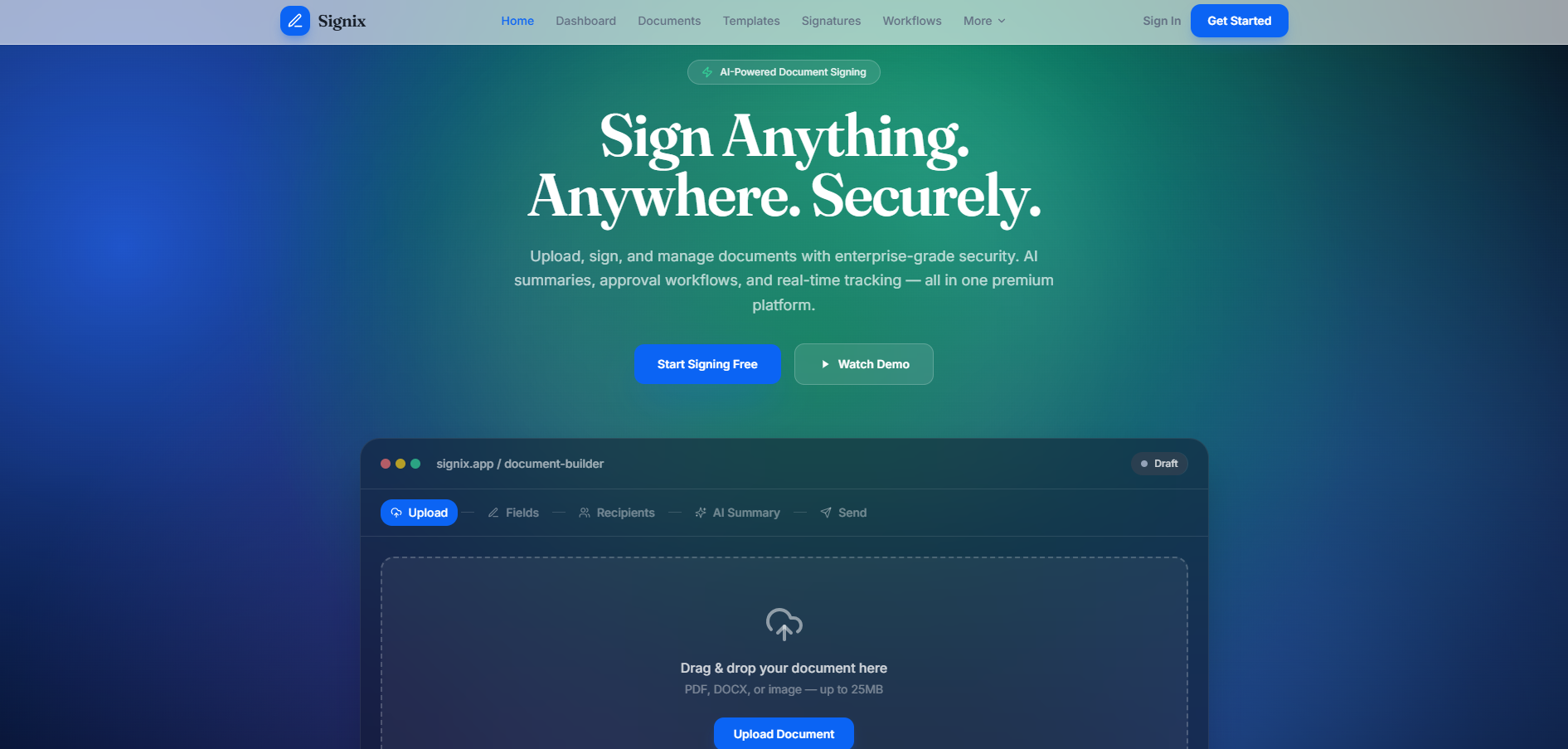 Signix template preview