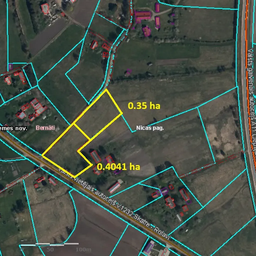 Zeme (0.35 ha un 0.4041 ha) Bernātos 2
