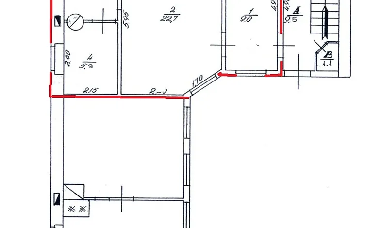 3-istabu dzīvoklis 44,1 kv/m platībā, Raiņa ielā 55 12